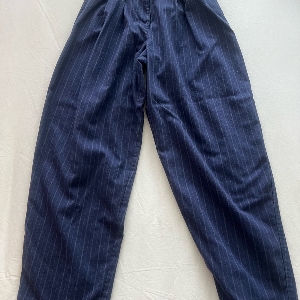 Urban Outfitters Navy Pinstripe trousers